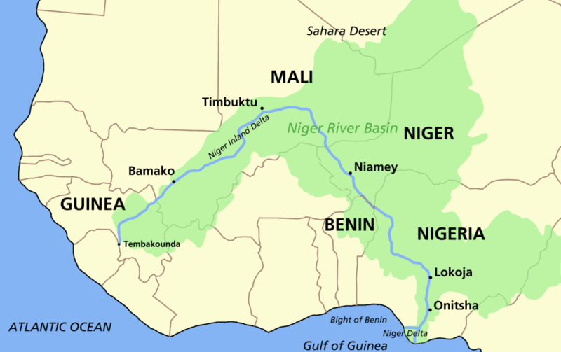 Karte vom Nigerverlauf (c) Astrokey44