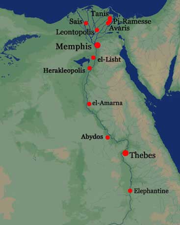 Karte von Theben (c) wikicommons
