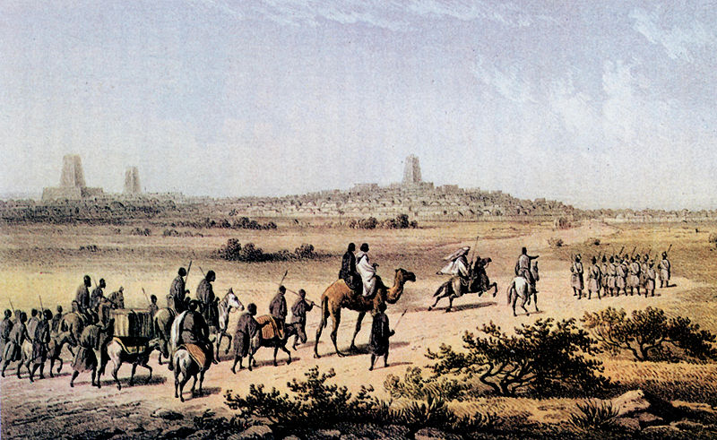 Der deutsche Afrikaforscher Barth hält Einzug in Timbuktu