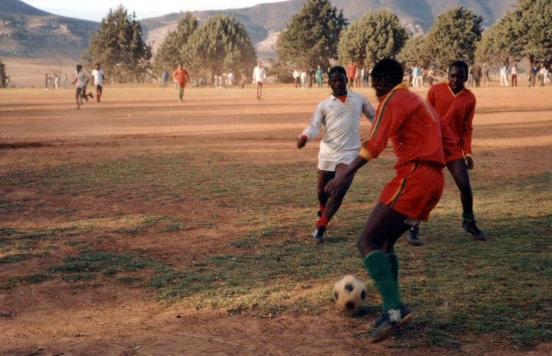 Fußballspieler vom Roma Rovers Club in Lesotho 